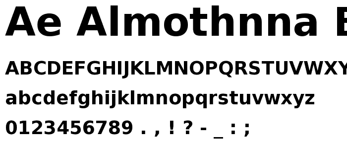 ae_AlMothnna Bold font